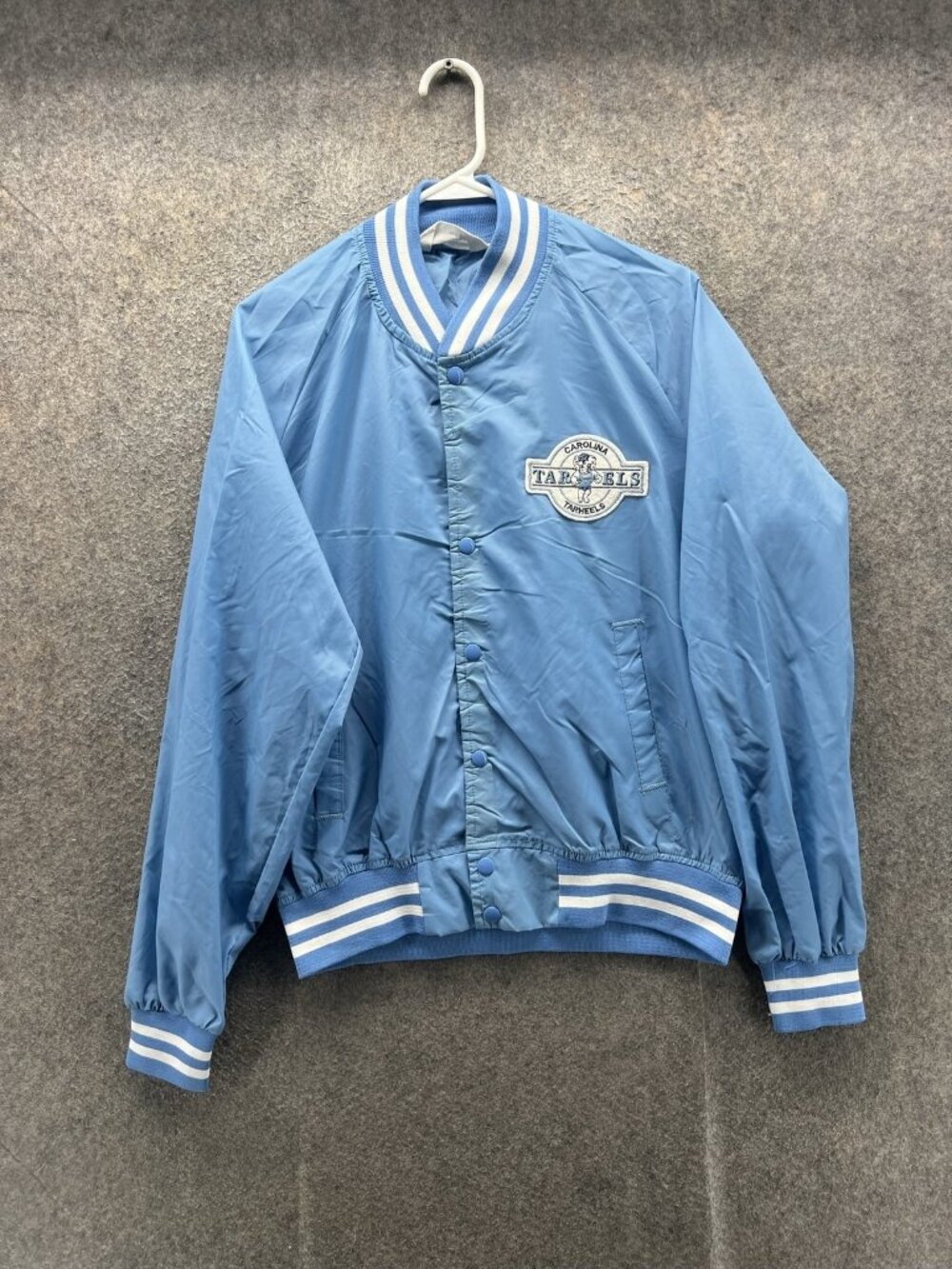 Vintage North Carolina Tar Heels Varsity Jacket Mens Large Blue Chalk Line 80s